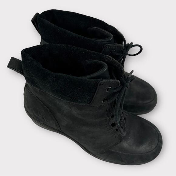 Keen Akita Leather Lace-Up Wedge Ankle Boot Size 7 - Picture 6 of 8